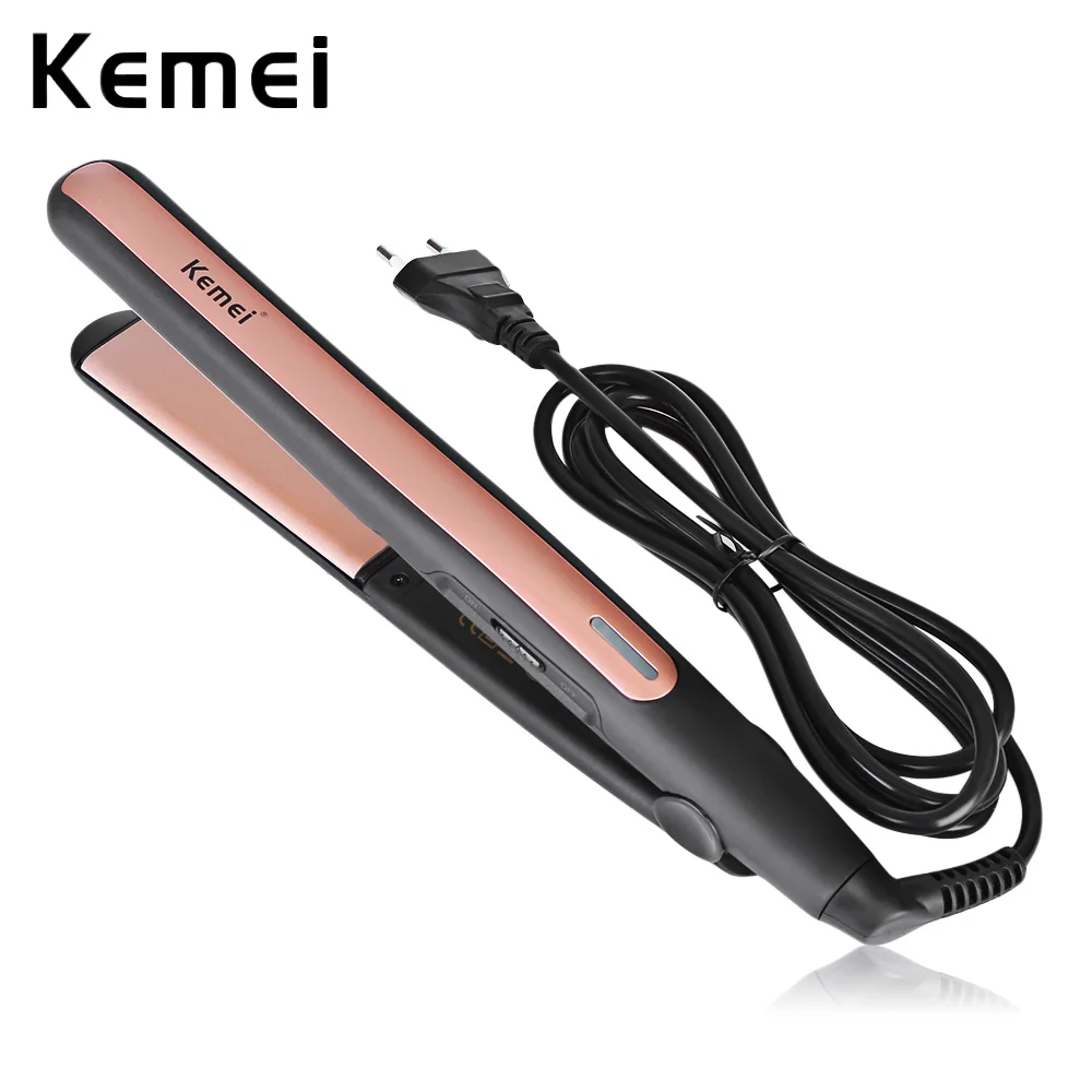 

Kemei KM -216A Negative Ions Function Flat Iron Tourmaline Ceramic Plate Professional Hair Straightener Personal Care Appliances