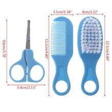 1 компл. детские расческа гребень для ухода ножницы резак для ногтей новорожденных Уход За Младенцами детей поставки Портативный мягкой щетиной