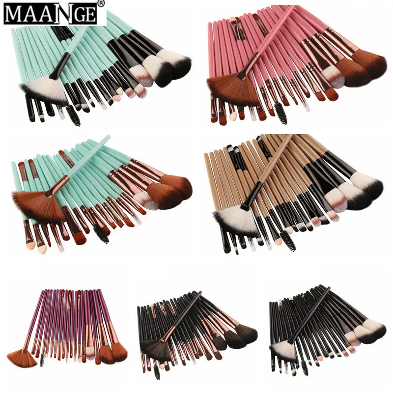 Makeup Brushes Set Powder Foundation Blush Eyeshadow Eyeliner Lip Beauty Make up Brush Tools MAANGE 18 Pcs