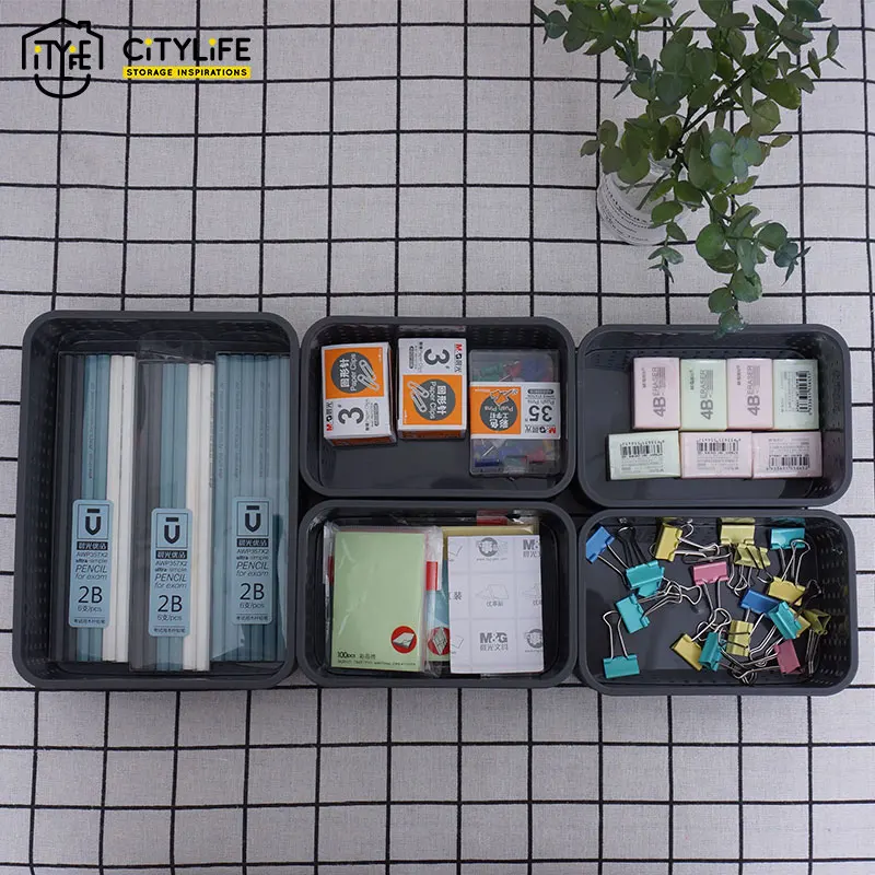 Citylife Suit Plastic Office Storage Basket Storage Basket Hollow Lace