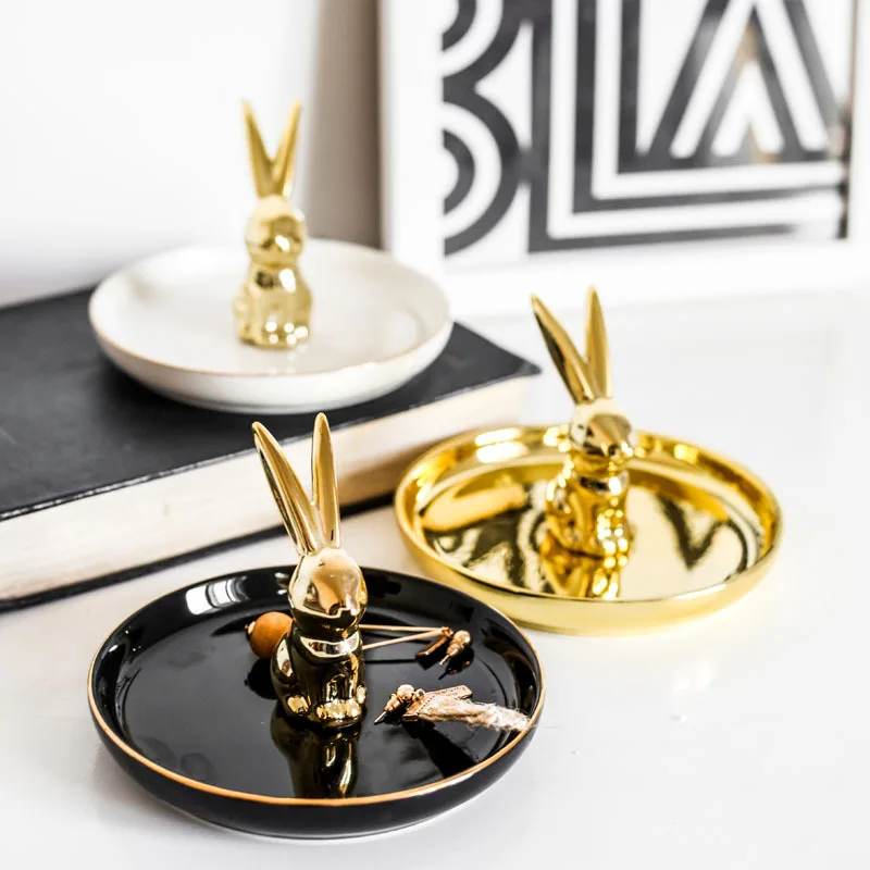 

Small Flamingo Unicorn Pineapple Decorative Dish Plate Porcelain Jewelry Dish Necklace Ring Tray Storage Trinket Vanity Dish