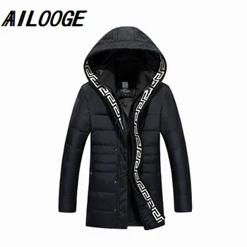 

Hot sale 2016 Men Fashion White Duck Down Jacket WinterThick Warm Hooded Zipper long brand Down Coat