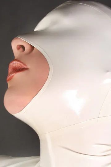 100% natural latex mask rubber head hood SM Fetish Mask with open mouth can custom size and color