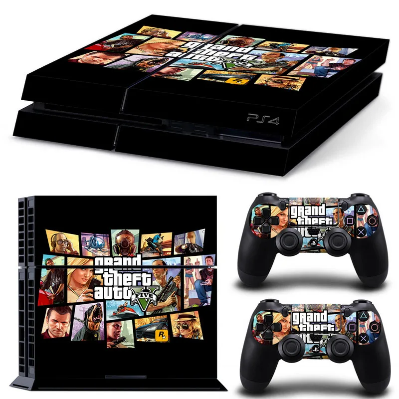 Grand Theft Auto 5 GTA 5 для консоли PS4 Виниловая наклейка для Playstation Cover Skin 4+ 2 контроллера наклейка на джойстик