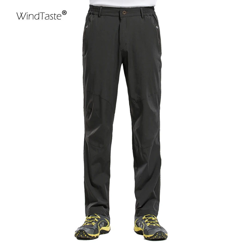WindTaste verano hombres rápido seco transpirable Softshell pantalones al aire libre senderismo pesca Camping Trekking pantalones masculinos impermeables KA062