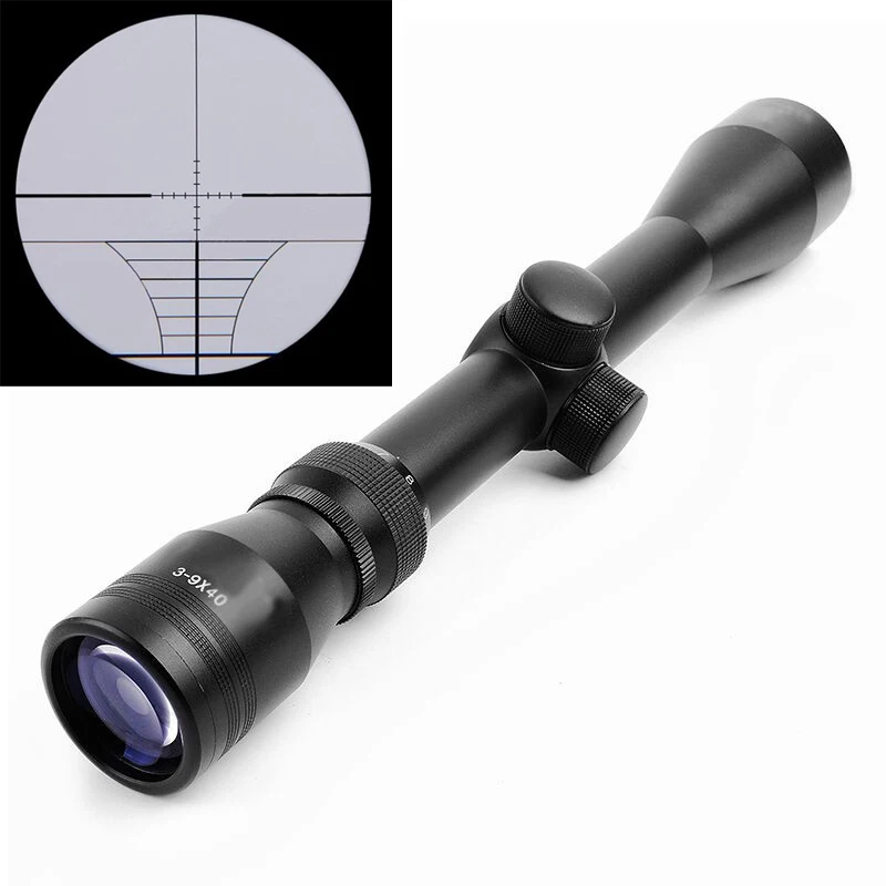 

Riflescope 3-9x40 Rifle Scope Outdoor Reticle Sight Optics Sniper Deer Tactical Hunting Scopes + 11 mm or 20mm Rail MOUNTS