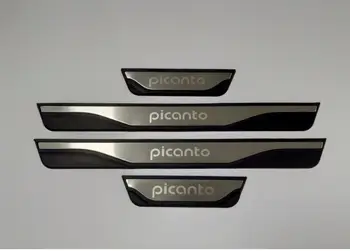 

Car Styling For 2012-2018 Kia Picanto Accessories Stainless Steel Door sill Trim Scuff Plates Protector Guards