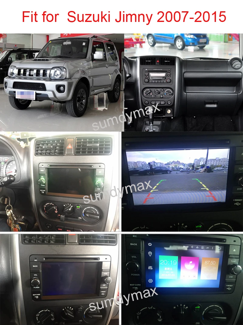 Top Android 9.0 car radio multimedia player for suzuki jimny 2007-2013 with gps navigation built in wifi USB SD octa core 4+64G 4