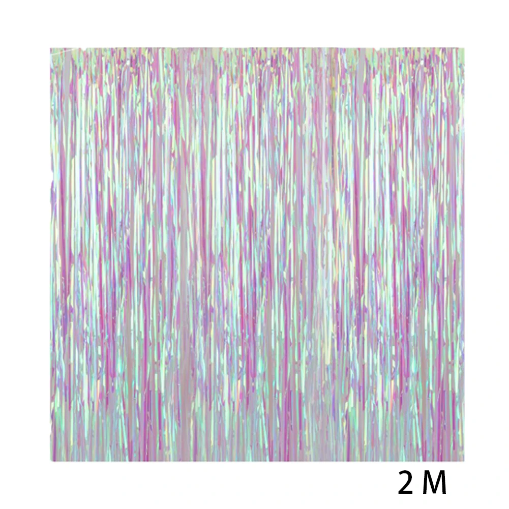

Party Curtain Backdrops Door Colorful Home Accessories Wedding Plastic Photo Booth Rain Fringe Wall Decoration Birthday Shiny