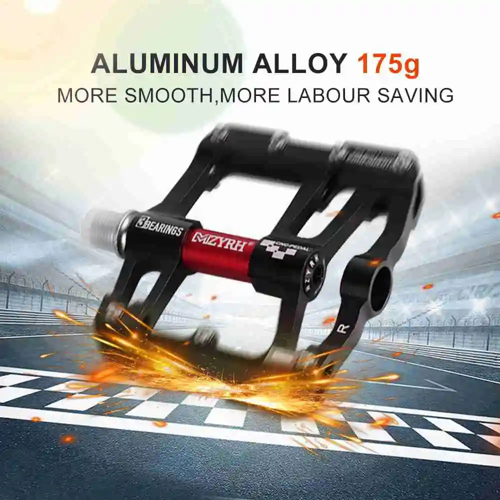 

Joytutus 14MM Cycling Bike Pedals Bike Pedals for MTB CNC Aluminum Antiskid Durable Mountain Bike Pedals Thread Spindle 3 Sealed
