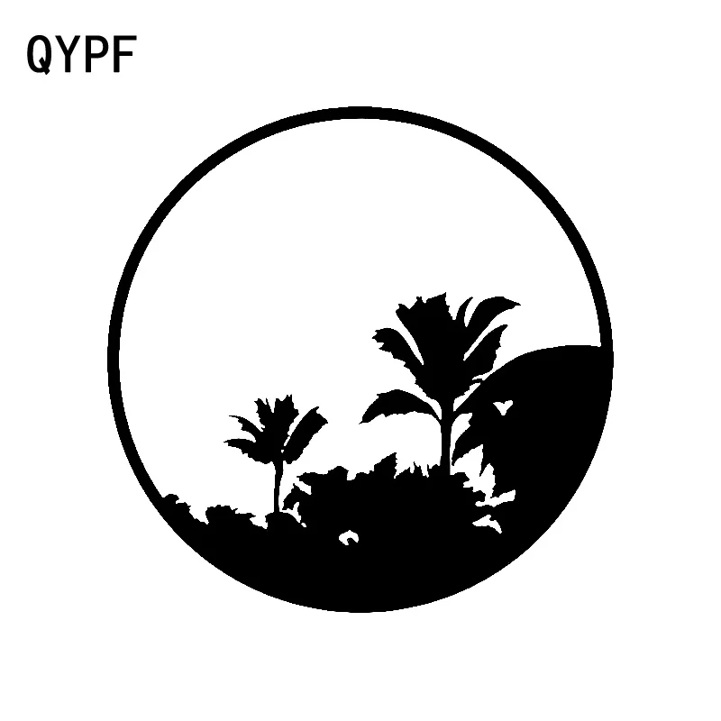 

QYPF 14.9cm*14.9cm Green Sweet Trees Are Gloomy Graphical Vinyl Car Sticker Vivid Window Decal C18-0459