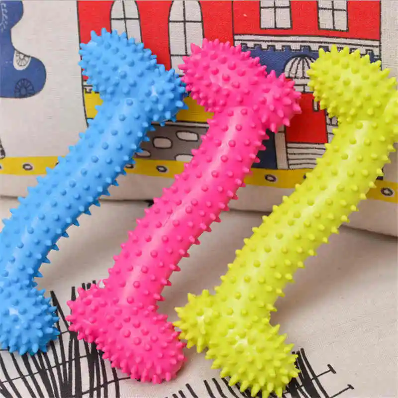 Wholesale 10 pcs/lot Pet Toy Dog Chew Toys TPR Barbed Bones Big Bone