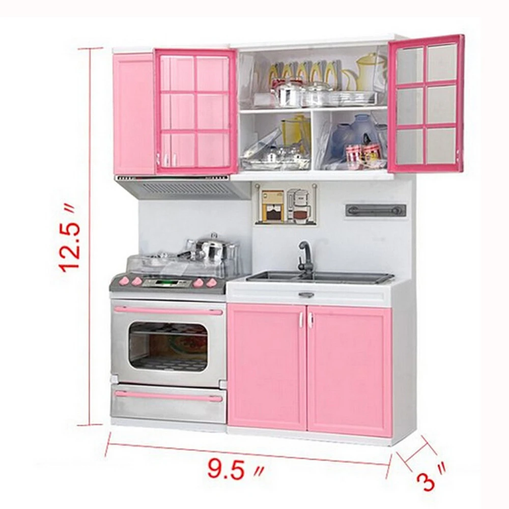 Xmas Gift Mini Kids Kitchen Pretend Play Cooking Set Cabinet Stove Girls Toy Kitchen Toys Aliexpress