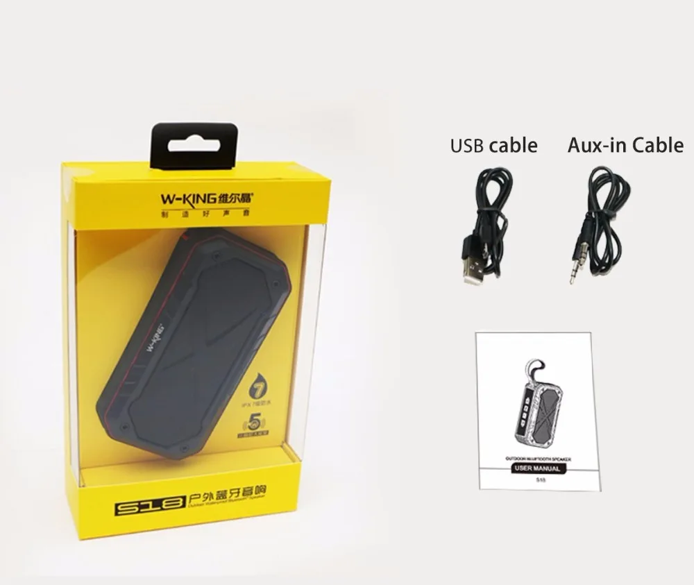 Bluetooth Колонка W King S18 портативная водонепроницаемая NFC|waterproof bluetooth speaker wireless|waterproof