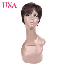 UNA recta corta pelucas recto brasileño pelucas de pelo no Remy pelucas de cabello brasileño 120% de alta densidad pelucas de cabello humano corto
