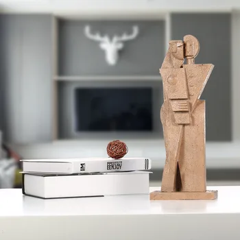 

Decorative Artwork Hug Scupture Creative Home Decor Sandstone Texture Feeling Crafts Abstract Character Sculpture Furnishings