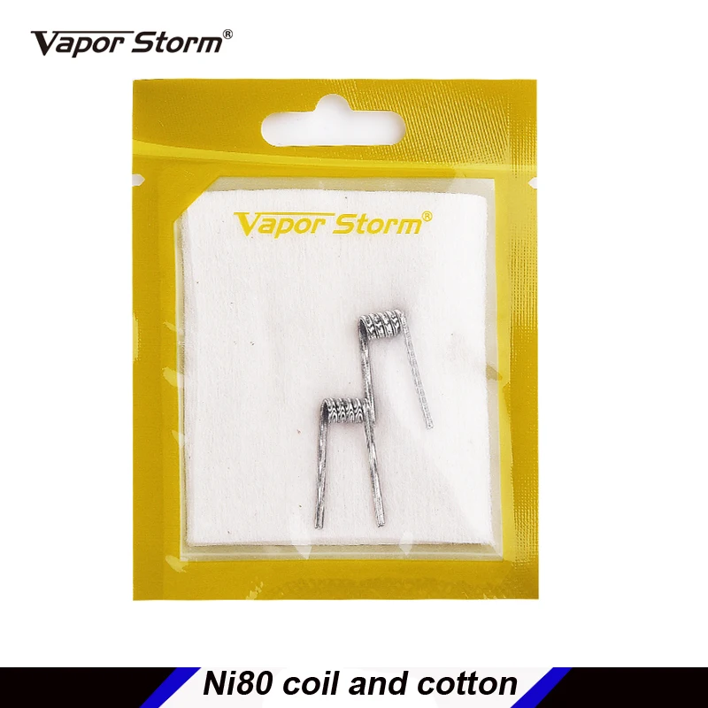 Оригинальная собранная катушка Vapor Storm ET Ni80 26GA * 3 + 36GA нагревательный провод