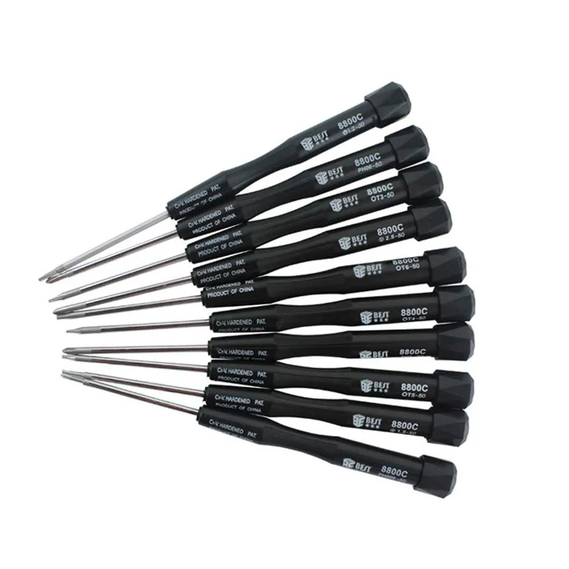 

10pcs/set 50mm Precision Screwdriver Phillips/Torx/5-Point/Y-type Magnetic Screw Driver Computer Mobile Phone Repair Tools