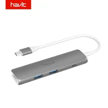 Havit USB C Hub 4K HDMI Video Output Port Type C Charging Port SuperSpeed 3.0 USB Ports Type C Hub for MacBook Pro HV-TPC78