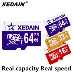 Xedain Micro SD карты памяти Новый Хорошо 32 ГБ Class 10 для мобильного телефона Tablet быстрее карты флэш-памяти 16 ГБ/64 ГБ Class10 высокое качество