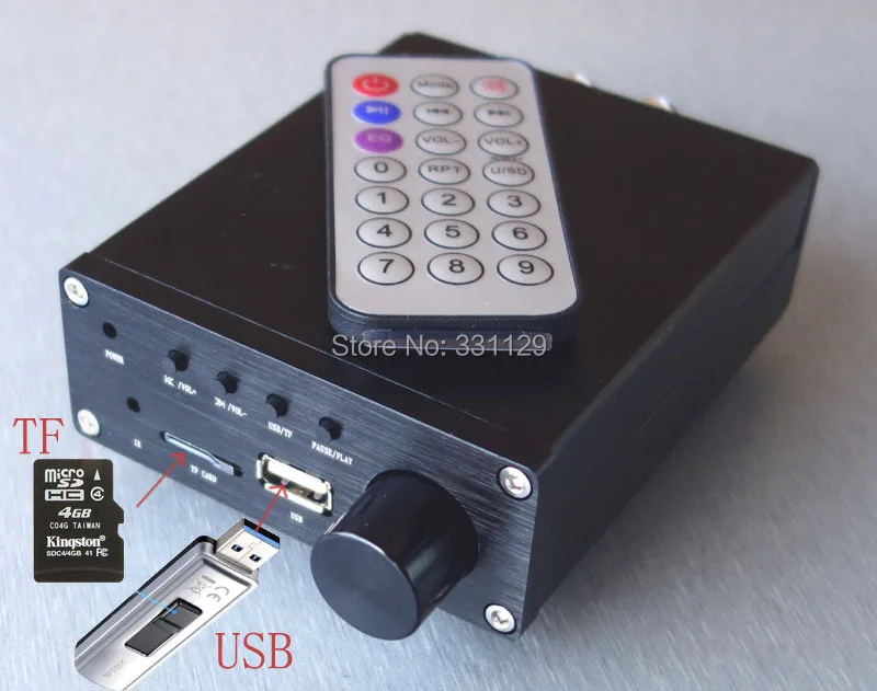 

Nondestructive hd MP3 WAV format + 50 wx2 TPA3116 digital power amplifier Car amplifier