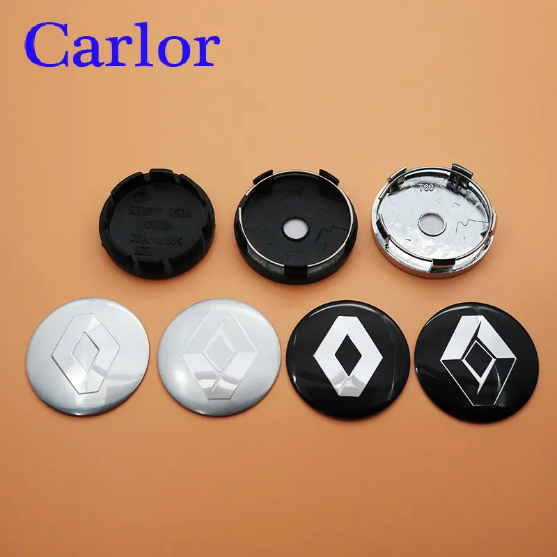 

4pcs 56mm 60mm Renault logo car emblem Wheel Center Hub Cap auto Rim refit dust-proof badge covers sticker styling