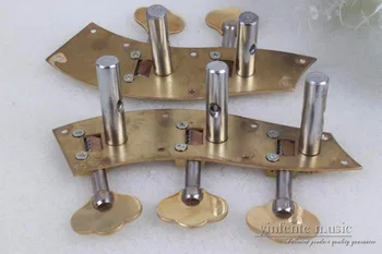 

1set 5 string cello Parts , cello Conjoined Peg Brass Top grade durable new #502