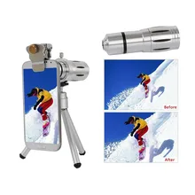 Телефон Камера объектив Комплект Универсальный клипы 12x зумом TelephotoTelescope Lentes для Iphone 4 5 5S 6 6S 7 Plus Samsung S6 S7 Edge Xiaomi