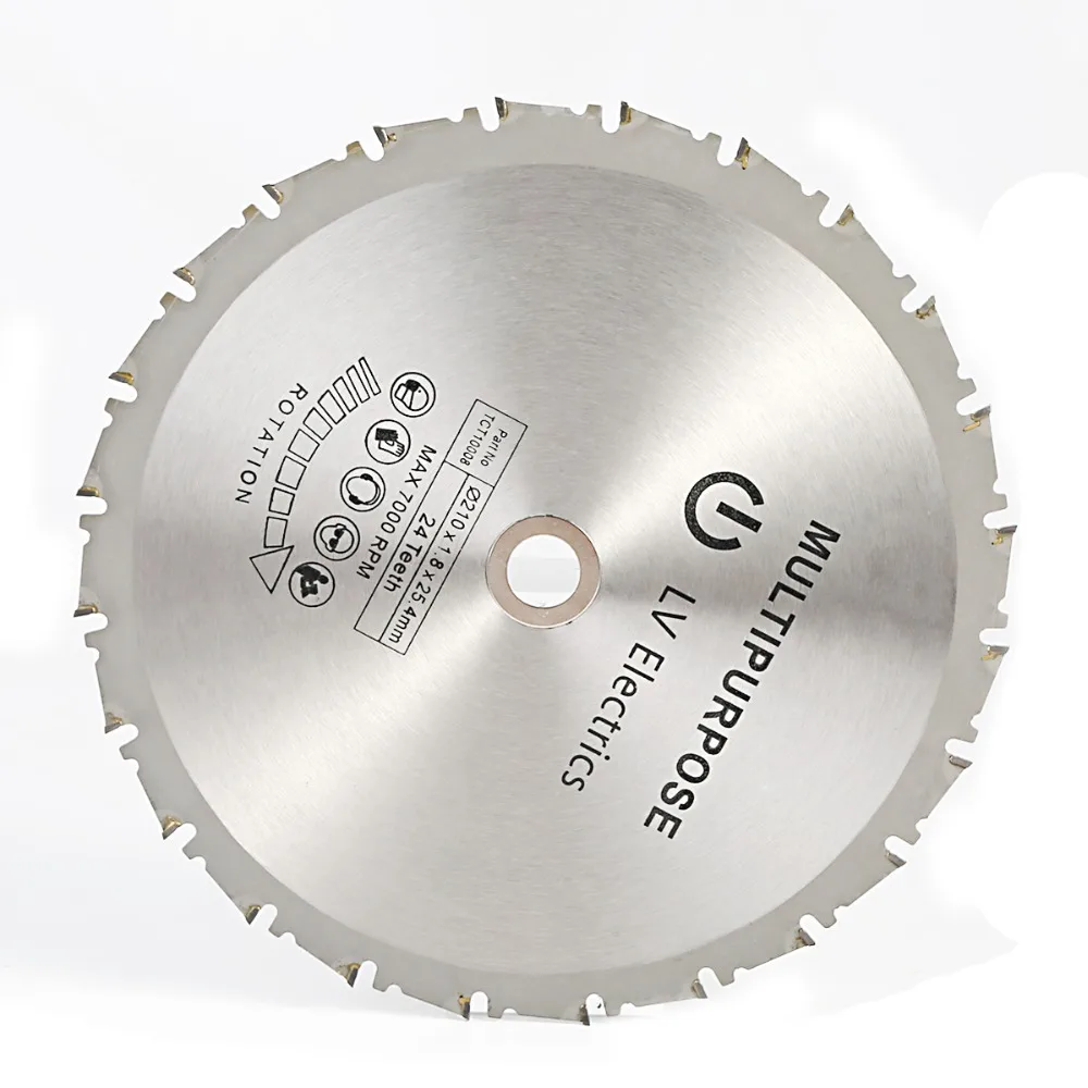 

210mm Circular Saw Blade Disc For Rage Rage 25.4mm Bore Evolution Multipurpose saw blad