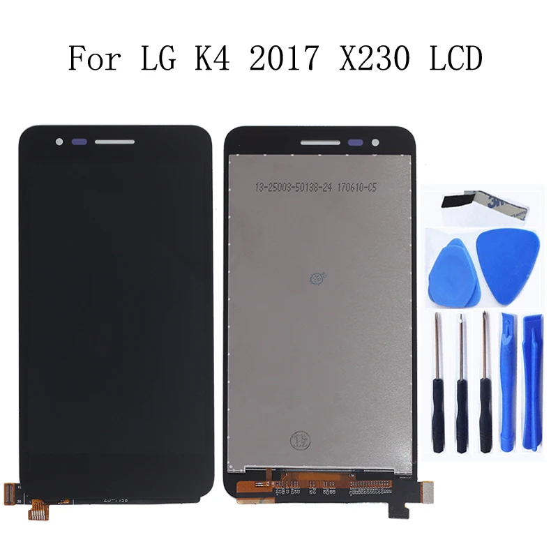 

5.0-inch Original For LG K4 2017 X230 X230i X230K X230DSF LCD Display Touch Screen with Frame Repair Kit Replacement+Tools