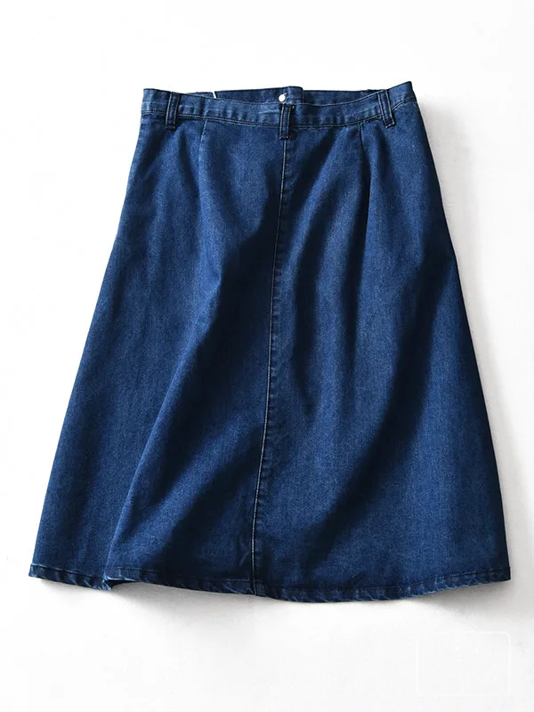 GTGYFF, синяя, серая, белая однобортная джинсовая юбка трапециевидной формы для женщин, женские винтажные юбки saia saias faldas falda