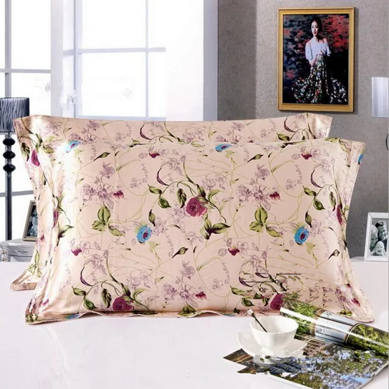 

Free shipping 100% nature mulberry Silk pillowcase zipper pillowcases pillow case for healthy standard queen king multicolor