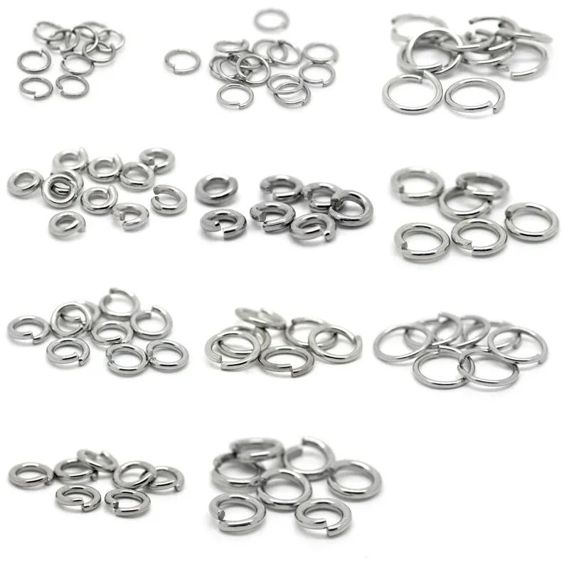 

200-1000PCs Stainless Steel Open Jump Rings Round Split Ring Accessories DIY Jewelry Findings Components 6x0.9mm