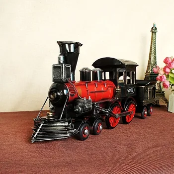 

Handmade Retro Iron 1829 steam train Model Ornaments Vintage Metal steam train Crafts Home Decor Kids Gift Free Shipping 1250