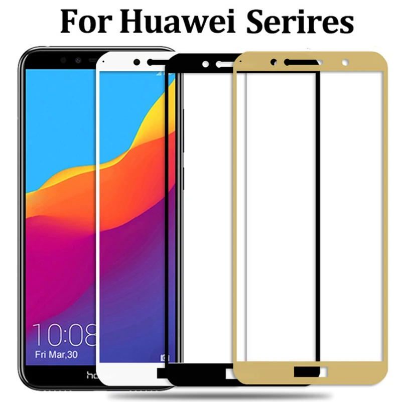 

Full Cover Tempered Glass for Huawei Honor 7C Pro 7C 5.7inch AUM-L4 7S Y6 Prime 2018 Screen Protector Film Honor 7A AUM-L29 7X