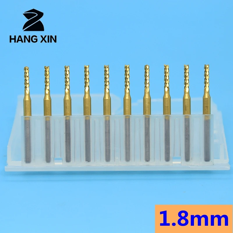 

1.8mm 1.9mm Tungsten Carbide PCB Titanium Milling Cutter CNC Router Timber Tool Corn Wings End Milling Cutter Rotating Metal