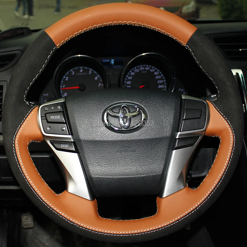 

Case for Toyota MARK X Reiz Steering wheel covers Genuine leather DIY steering covers Specially covers