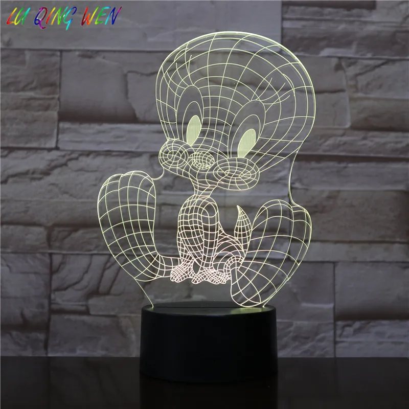 

Atlantic Canary Tweety Bird 3d Night Lamp Kid Child Table Lamp Bedroom Decoration Light Touch Sensor Usb Led Night Light Bedside