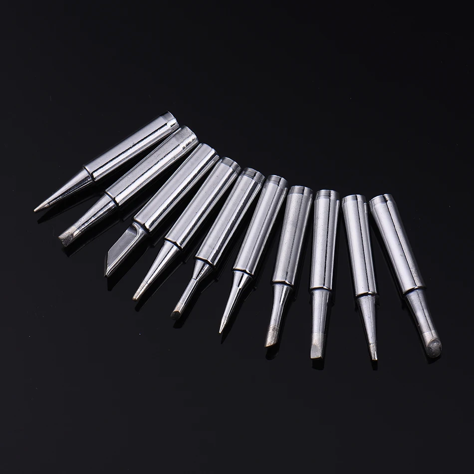 10pcs Lead Free Solder Iron Tip Soldering Iron Head 6.5mm Diameter For Hakko Station 900M 933