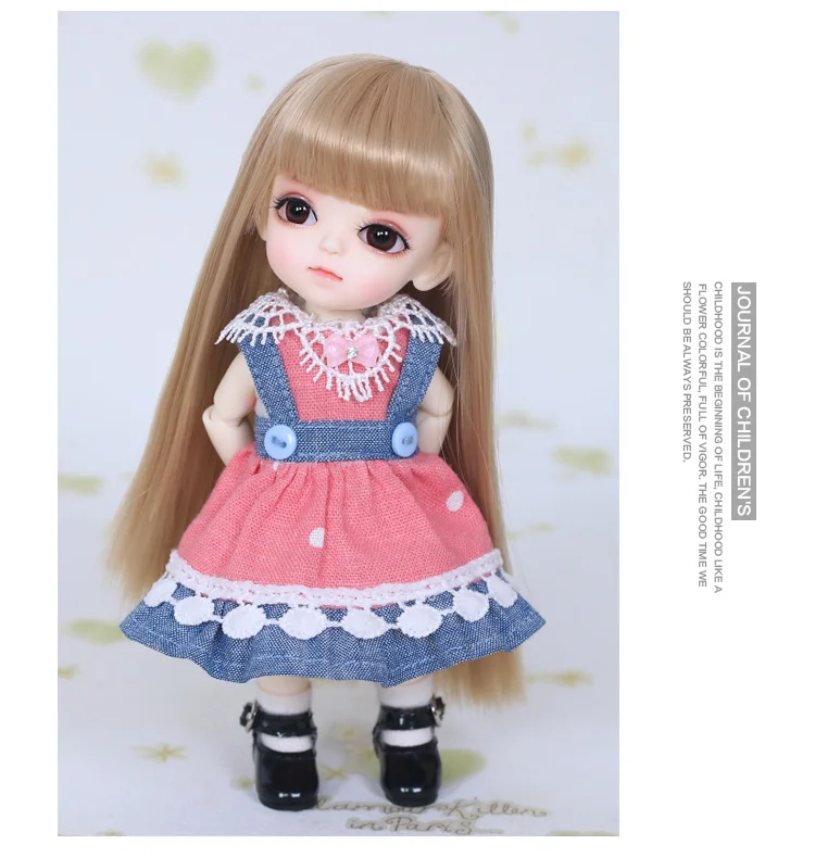 BJD одежда 1/8 милое мини платье или костюм для лати желтое Lumi Haru Sunny Body Doll Одежда Аксессуары OUENEIFS