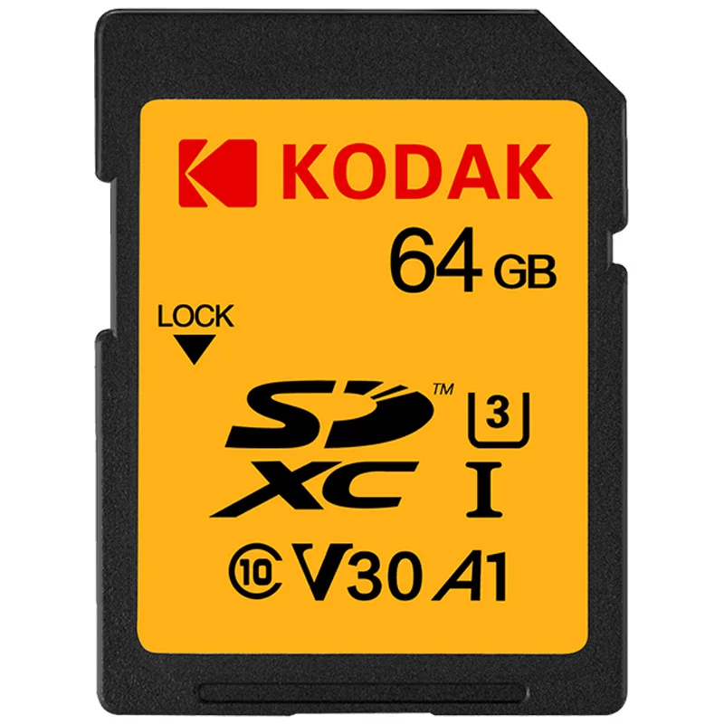 Sd-карта Kodak 64 Гб карта памяти 128 ГБ SDXC U3 V30 carte sd для sony Canon Nikon micro SLR цифровая камера cartao de memoria - Емкость: 64G