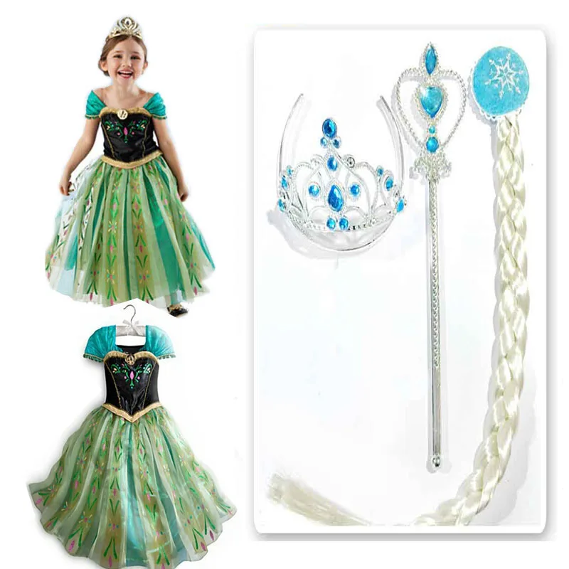 «Снежная королева» платье для девочки платье для костюмированного праздника платье принцессы детская одежда платья для детей