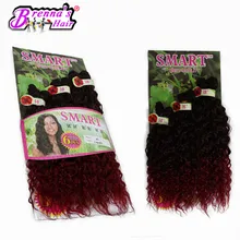 6 bundles/lot Ombre synthetic hair extensions kinky curly weave hair bundles 14inch 16inch 18inch jerry curl hair weave bundles