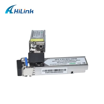 

Hilink SM single fiber optical module 2.5G BIDI 20km LC/SC connector 1310/1550nm gbic SFP module