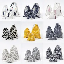 3 шт./компл. Для женщин шнурок сумки рождественские сумки для конфет из плотной ткани с милым принтом дорожная сумка для хранения сумки, школьные сумки для девочек Bolsos женский