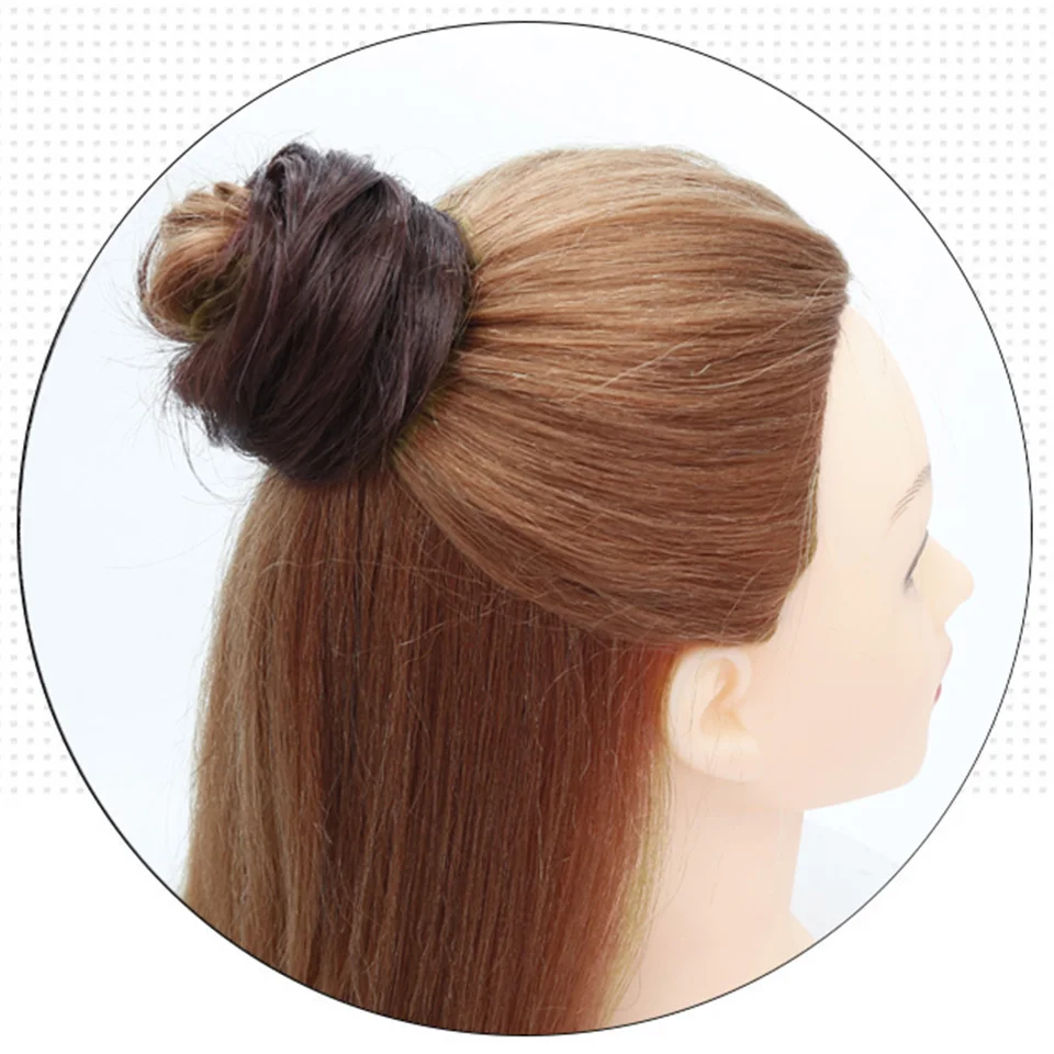Пончик-шиньон Бун прямые накладные волосы для хвоста синтетические скручивающие белки шелковые волосы булочки для наращивания материал для волос JINKAILI