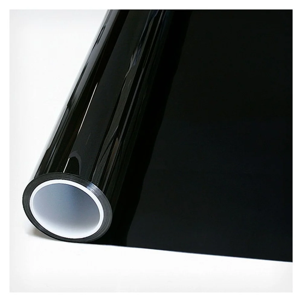 1.52x30m 0 VLT black Roll glass window film privacy Window sticker UV
