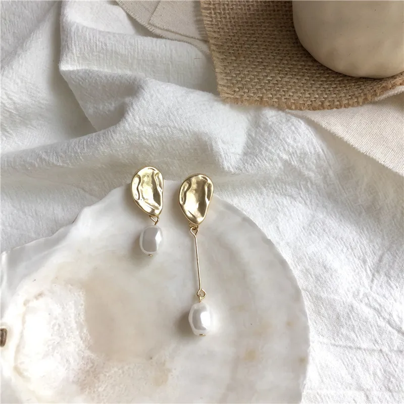 

Asymmetric Matte Irregular Long Non Pierced Earrings Korean Fashion Simple Clips Earrings Cheap Jewelry