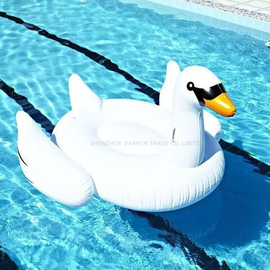 Надувной гигантский плавающий Лебедь rideable плавательный бассейн игрушка плавающий плот 150 см для взрослых и детей