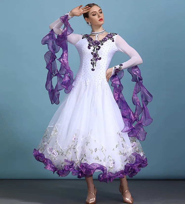 3 цвета бальное платье Вальс танцевальная одежда современное танцевальное платье платья для конкурса бальных танцев бахрома стандартное вечернее платье Танго